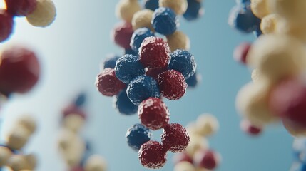 Poster - Colorful Molecular Structures Representing Environmental Biotechnology Concepts
