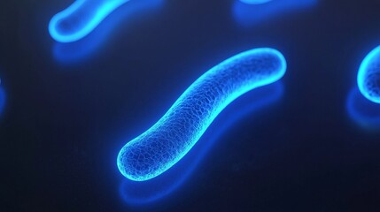 Fototapete - Illustrated Dynamics of Fluid Movement of Microorganisms in Abstract Design