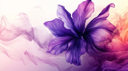 Poster - High Tech Illustrations of Biological Processes in Vibrant Floral Design