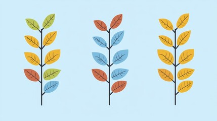 Poster - Aesthetic Representation of the Human Genome with Stylized Leaf Designs