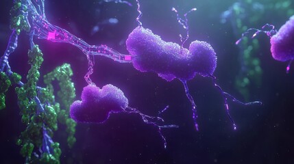 Poster - Intertwining Digital Circuits and Biological Structures in Vivid Colors