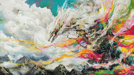 Poster - Intriguing Cellular Defense Mechanism Concept with Vibrant Abstract Layouts