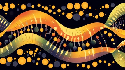 Poster - Stylized Illustration of Evolutionary Processes in Dynamic Abstract Design