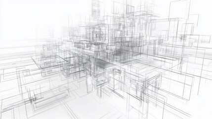 Poster - Abstract Architectural Rendering with Layered Perspective and Geometric Precision