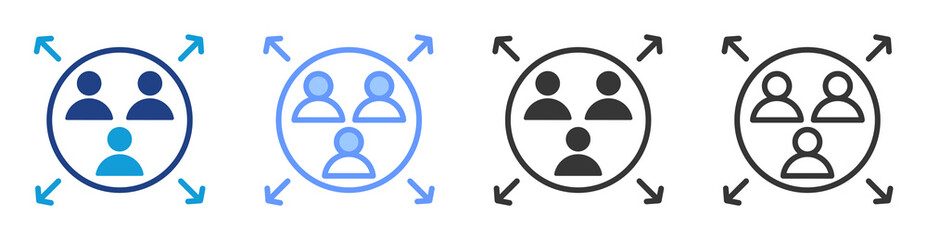 Fototapete - Increased capacity icon set multiple style collection