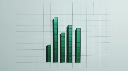 Poster - A financial bar chart showing comparison of investment returns, with green bars rising sharply to symbolize growth, displayed against a white background with grid lines.