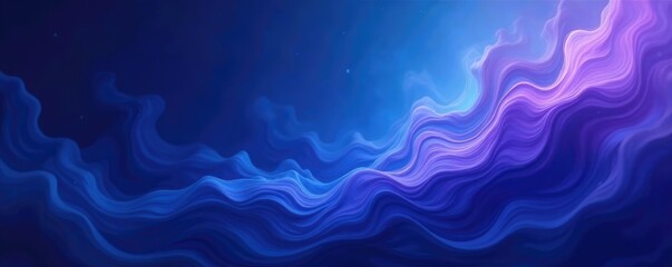 Canvas Print - a deep blue background with swirling violet hues evokes an ethereal feeling, texture, background, bl