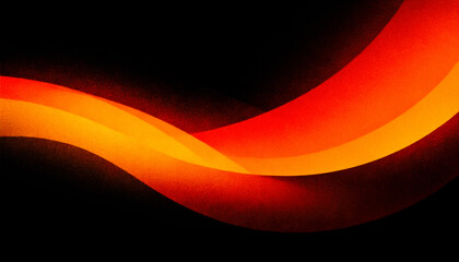 Poster - abstract white orange black shape grainy noise background