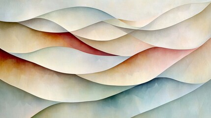 Poster - Gradient-filled polygons with smooth lines and subtle shadows, arranged to create a modern, abstract composition in soft pastel tones