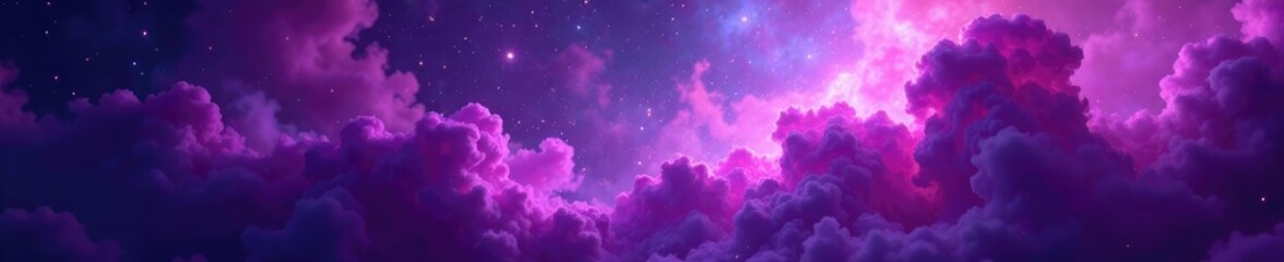 swirling purple gas clouds in nebula background, cosmic dust and stars, , cosmic dust