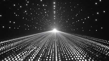 Poster - light streaks, dark space, future tech