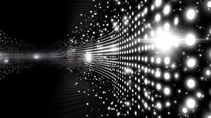 Poster - light tunnel, abstract, dark background, futuristic design, website banner