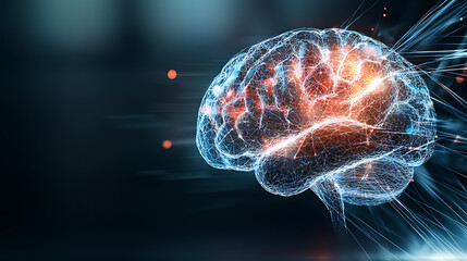 Poster - Innovative brain technology revolutionizing cognitive science digital space digital art futuristic conceptual