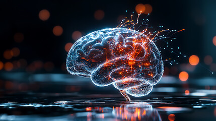 Poster - Exploring neural networks brain imagery digital art modern technology creative visualization close-up perspective innovation