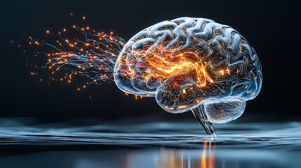 Poster - Innovative neural insights digital realm abstract art futuristic setting close-up view intelligence concept