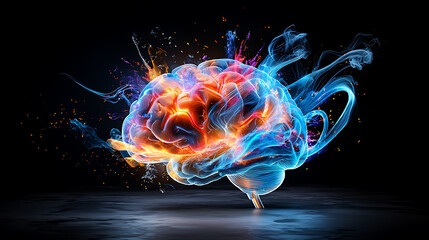 Poster - Creative brainstorming session office digital art modern workspace close-up innovation and imagination