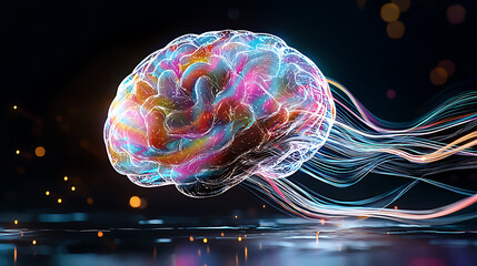 Poster - Innovative brain concept illustration digital art abstract environment futuristic viewpoint neurotechnology insights