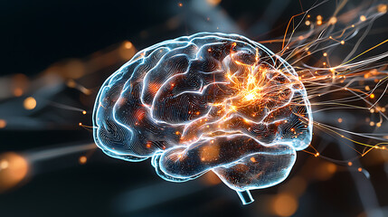 Poster - Neural activity visualization digital realm 3d animation futuristic environment abstract viewpoint cognitive science concept
