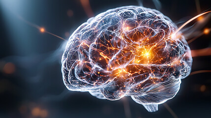 Poster - Exploring brain activity dynamics in neuroscience research laboratory infographic scientific environment close-up view cognitive concepts