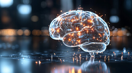 Poster - Artificial intelligence revolution exploring the future of brain technology digital realm infographic futuristic insight