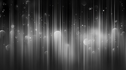 Poster - silver light streaks, dark background, abstract design