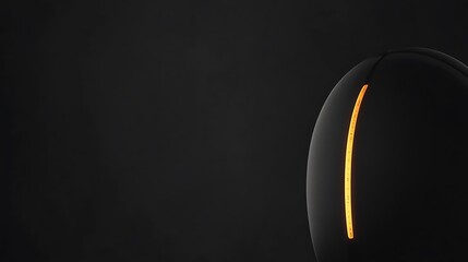 Sleek device, dark background, glowing line
