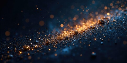 Wall Mural - gold glitter constellation on a black background, space, constellations, cosmic
