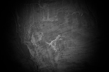 Canvas Print - Old wall texture smeared engine oil cement dark black gray  background abstract grey color design are light with white gradient background.