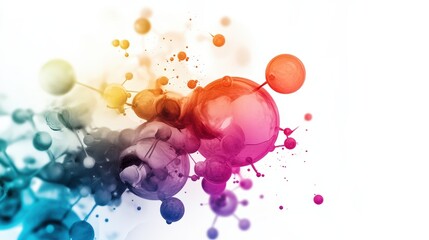 Poster - Vibrant abstract design featuring colorful spheres and splashes, creating a dynamic and energetic visual effect.