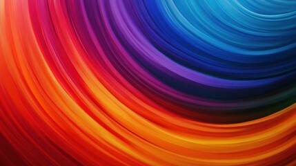 Poster - A vibrant swirl of colors transitioning from blue to orange, creating a dynamic and visually captivating abstract pattern.