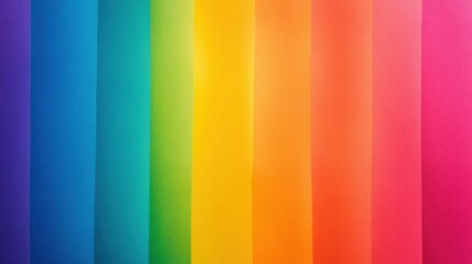 Poster - A vibrant array of colored paper strips in rainbow hues, showcasing a gradient from purple to pink, symbolizing diversity and creativity.