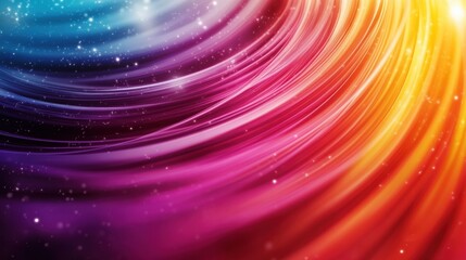Poster - A vibrant swirl of colors in shades of blue, pink, and yellow, creating a dynamic and energetic abstract background.
