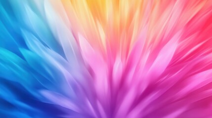 Poster - A vibrant, abstract blend of colors featuring blue, pink, and yellow hues, creating a dynamic and energetic visual effect.