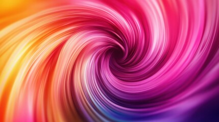 Poster - A vibrant swirl of colors blends seamlessly, creating a dynamic and enchanting abstract pattern.