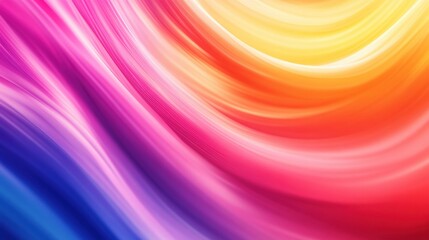Poster - A vibrant blend of swirling colors, showcasing a dynamic gradient from pink to orange and blue, creating an energetic and playful abstract design.