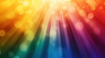 Poster - A vibrant explosion of colors radiates from the center, creating a dynamic, energetic background with soft bokeh effects.