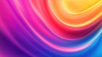 Poster - A vibrant swirl of colorful gradients blending pink, purple, blue, and yellow, creating a dynamic and lively abstract design.