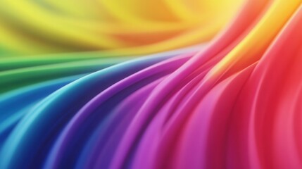 Poster - A vibrant, swirling rainbow pattern showcasing flowing colors in smooth waves, creating an energetic and dynamic visual effect.