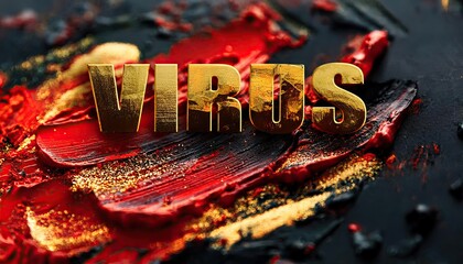Poster - Striking Visual Representation of a Virus Concept