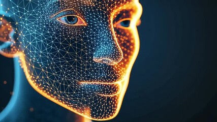 Poster - Digital Face: A Mesmerizing Digital Portrait