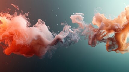 Aufkleber - Group of colorful smoke clouds swirling in the air creating abstract patterns and shapes against a dark background
