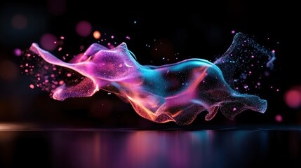 Poster - Colorful abstract design featuring vibrant colors on a solid black background for creative projects