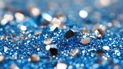 Poster - Blue glitter wallpapers with shimmering effects for digital backgrounds and textures
