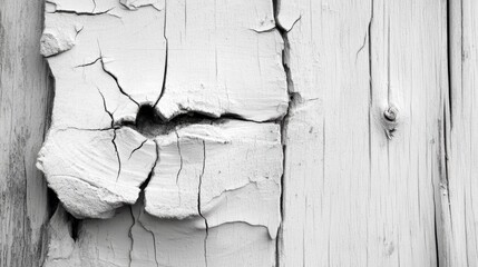 Poster - Close up of a wooden door with peeling paint showing texture and detail in natural light