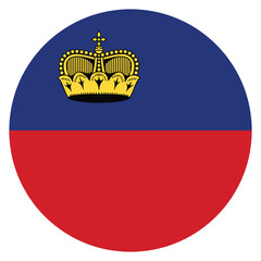 Liechtenstein flag. Liechtenstein circle flag logo icon computer vector illustration design