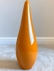 Poster - Orange teardrop vase interior decor, room