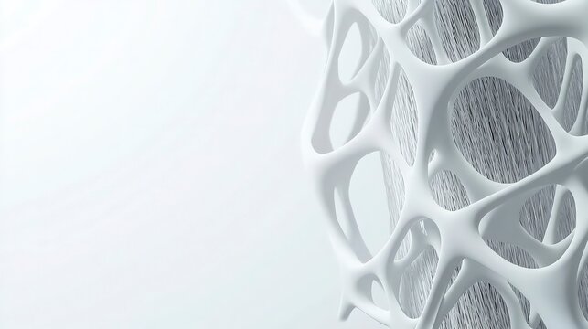 Abstract White Organic Structure.