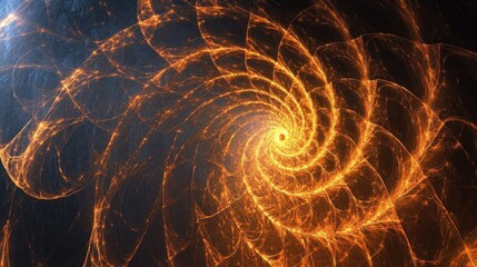 Poster - Dynamic spiral motion visuals abstract space digital art dark environment close-up perspective energy concept