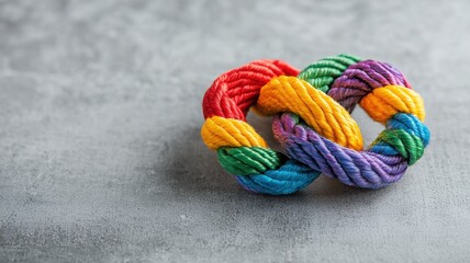 Poster - Colorful rope knot art studio setting photography creative environment close-up perspective