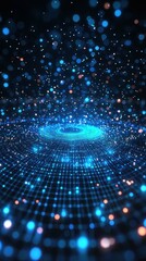 Poster - Futuristic Hologram Pie Chart in a Floating Digital Space